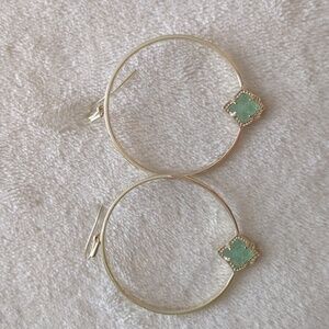 Kendra Scott Elberta Chalcedony Hoop Earrings